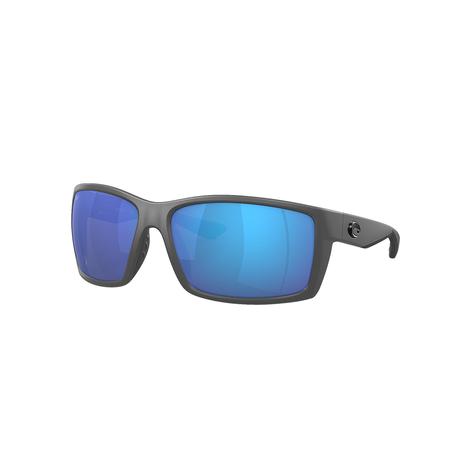 Costa Reefton Matte Gray Frame Blue Mirror Polarized Glass Lens Men's Sunglasses