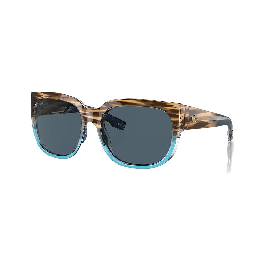  Costa Waterwoman 2 Shiny Wahoo Frame Gray Polarized Poly Lens Women's Sunglasses