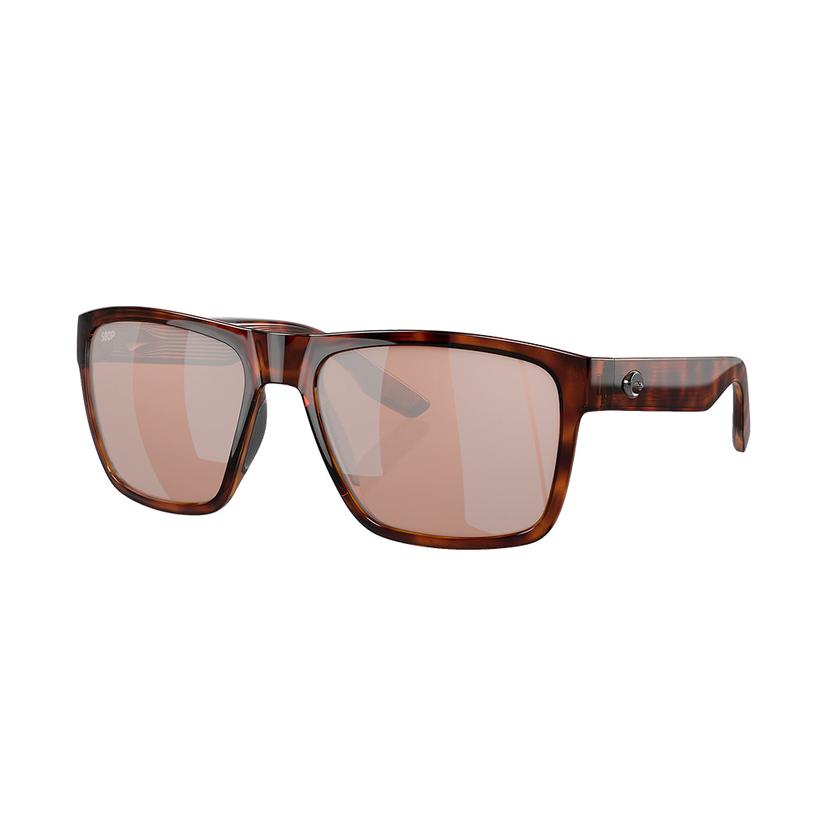  Costa Paunch Xl Tortoise Frame Copper Silver Mirror Polarized Poly Lens Men's Sunglasses