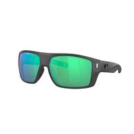 Costa Diego Matte Gray Frame Green Mirror Polarized Glass Lens Men's Sunglasses 