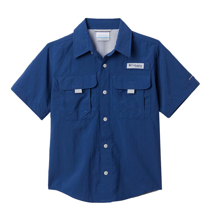  Columbia Pfg Bahama Carbon Short Sleeve Boy's Shirt