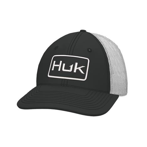 Huk Black Logo Trucker Cap 