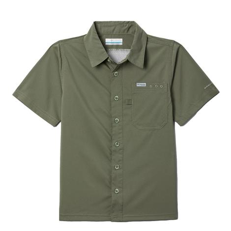Columbia PFG Slack Tide Cypress Boys Short Sleeve Camp Shirt