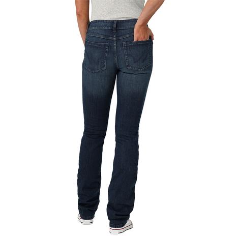 Wrangler Essential Straight Leg Dark Wash Women's Jeans