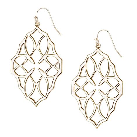 Natalie Wood Jewelry Gold Believer Large Drop Earrings