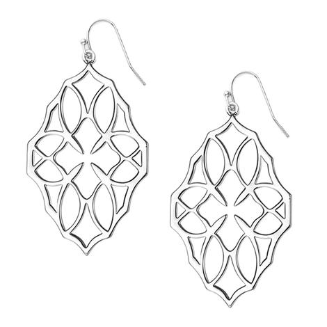 Natalie Wood Jewelry Silver Believer Large Drop Earrings