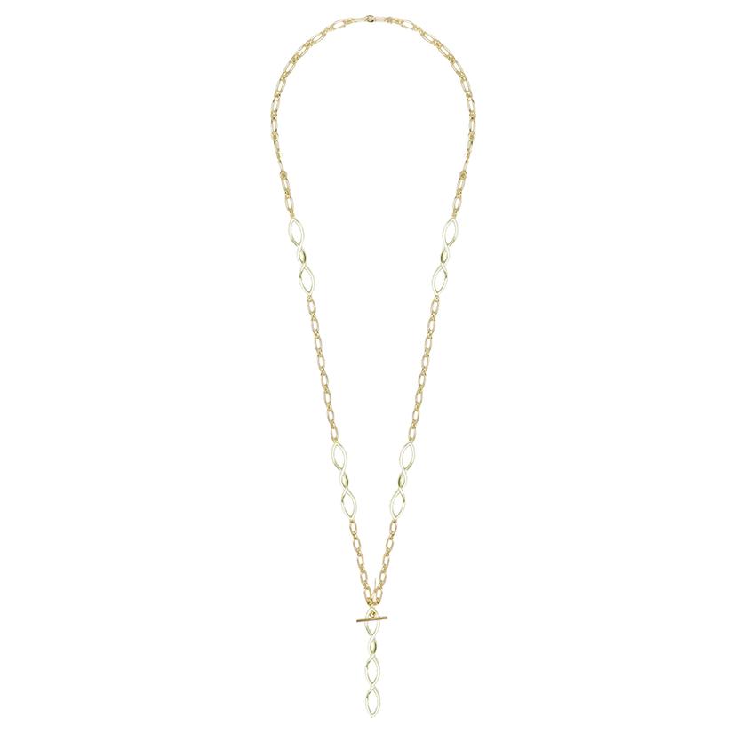  Natalie Wood Jewerly Blossom Toggle Gold Necklace