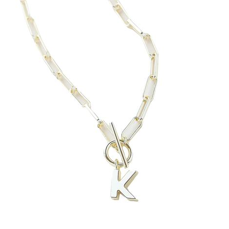 Natalie Wood Jewerly Gold Toggle Initial Necklace
