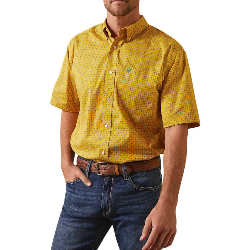  Ariat Casual Series Golden Kalul Men's Short Sleeve Shirt