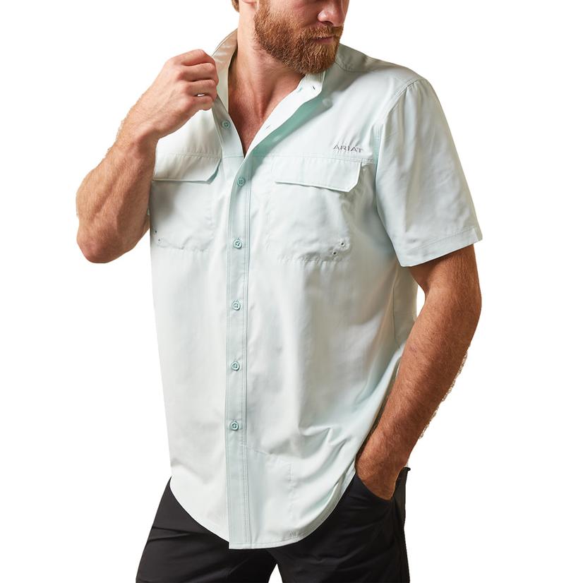  Ariat Venttek Outbound Fitted Aqua Men's Short Sleeve Shirt