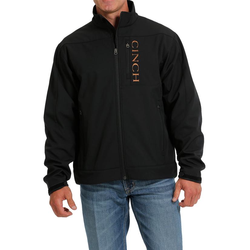  Cinch Black Bonded Logo Embroidered Men's Jacket