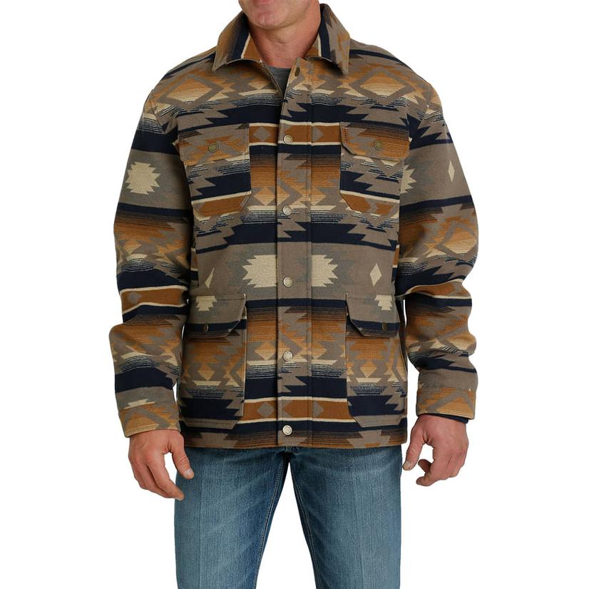  Cinch Poly Wool Frontier Aztec Men's Jacket