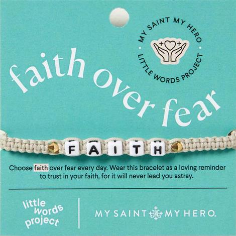 My Saint My Hero Jewelry Little Words Project X Faith Bracelet In Gold Tone
