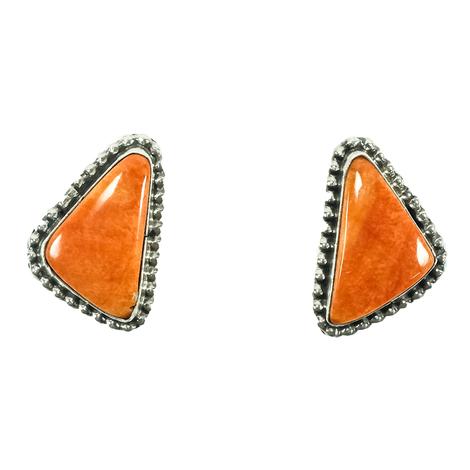 South Texas Tack Spiny Oyster Triangle Stud Women's Earrings 