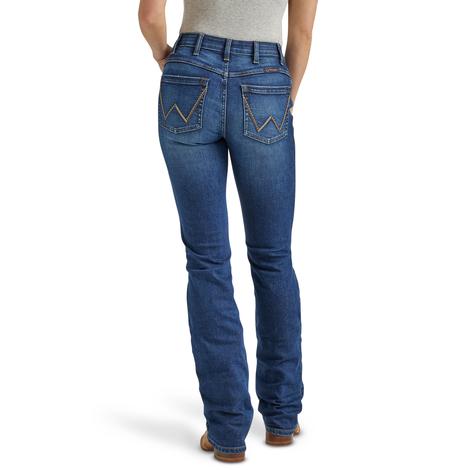Wrangler Hailey Ultimate Riding Bootcut Women's Willow Mid Rise Jeans