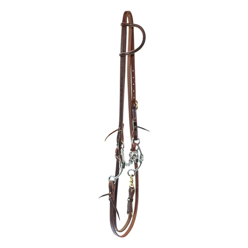  Stt Slide Ear Headstall Bridle Set With Stt Hinge Correction Bit And Roping Reins
