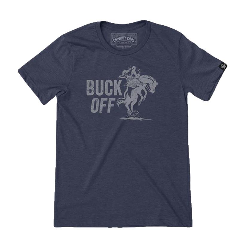  Cowboy Cool Buck Off Navy T- Shirt