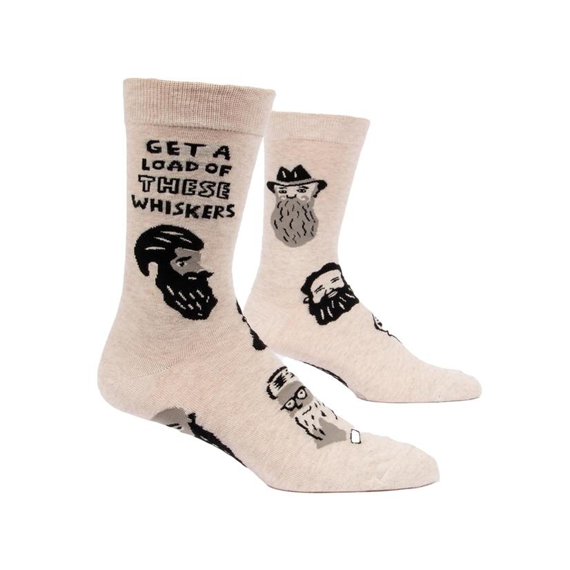 Blue Q Get A Load Of These Whiskers Men's Crew Socks