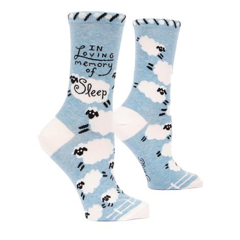 Blue Q In Loving Memory Of Sleep Women's Crew Socks