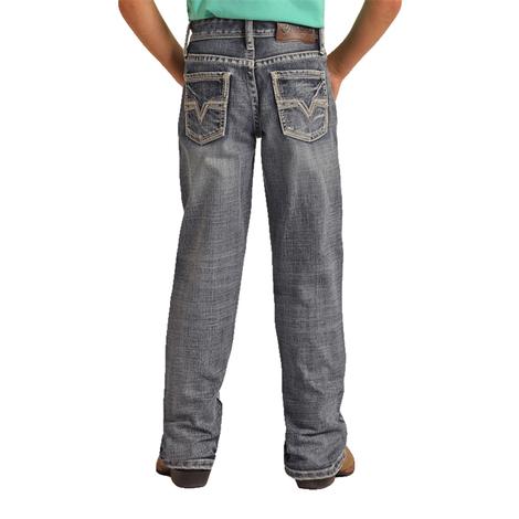 Rock & Roll Cowboy Medium Wash Boy's Bootcut Jeans