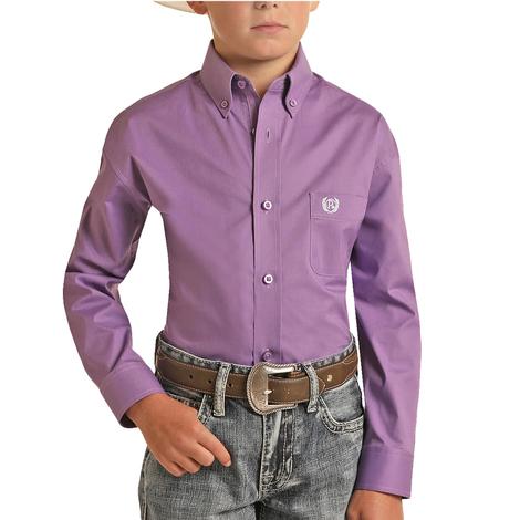 Panhandle Slim Violet Buttondown Boys Shirt