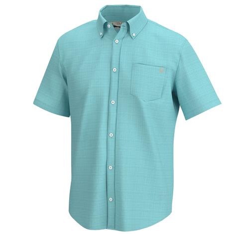 Huk Island Paradise Kona Cross Dye Short Sleeve Men's Shirt 