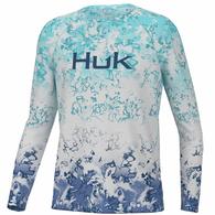 Huk Island Paradise Pursuit Fin Fade Long Sleeve Boy's Shirt 