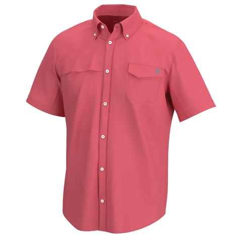 Huk Sunwashed Red Tide Point Short Sleeve Men's Shirt