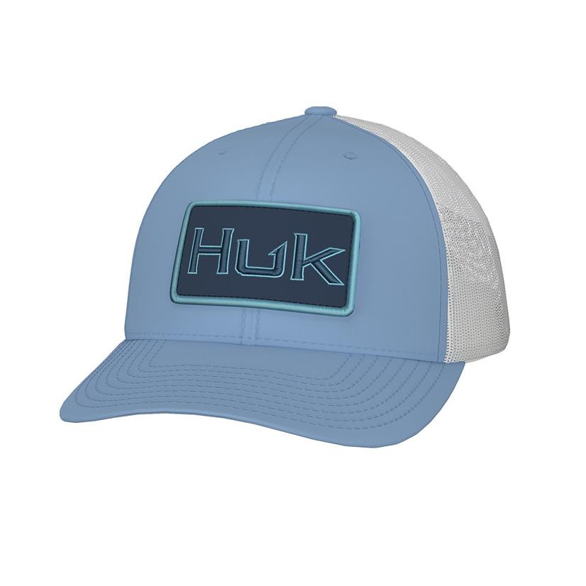  Huk Crystal Blue Bold Patch Trucker Cap