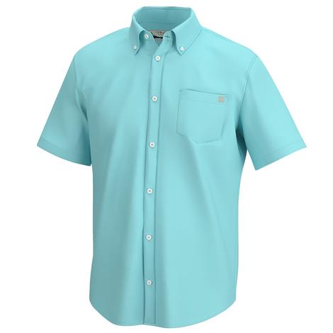 Huk Island Paradise Kona Solid Short Sleeve Men's Shirt 