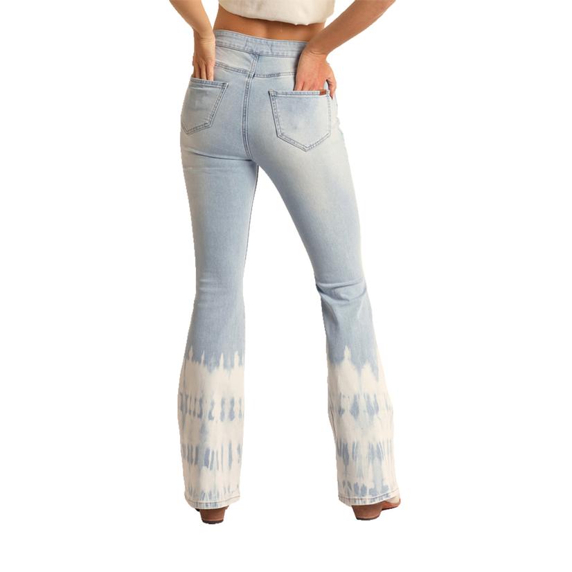 Button Bargain Women's Flare Jeans by Rock & Roll Cowgirl