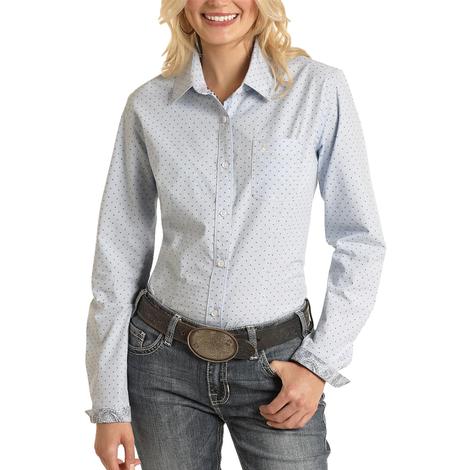 Rock & Roll Cowgirl Dobby Stripe Buttondown Women's Shirt