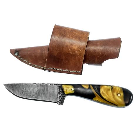 J. Rateliff Knife Brown and Gold Swirl Poncho Knife 