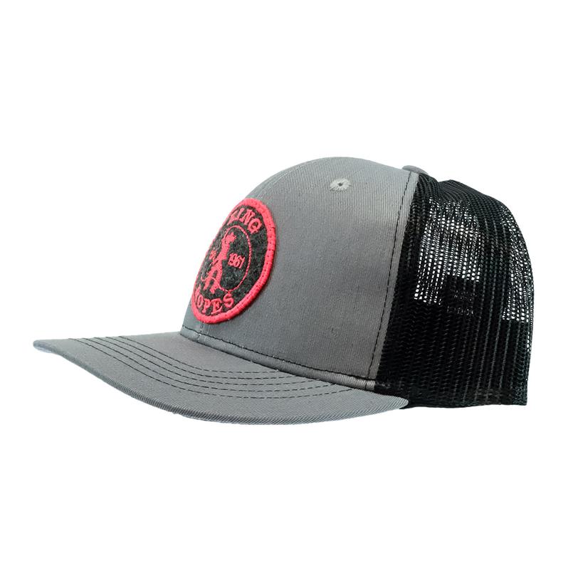  King Ropes Charcoal Black With Neon Pink Logo Patch Cap