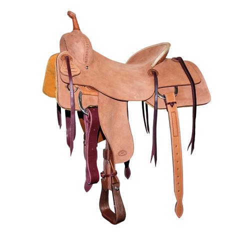 STT Full Roughout Cutting Saddle with Rawhide Pencil Roll - 8