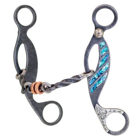 Partrade Cowboy Tack Turquoise Collection Twisted Dog Bone Gag Bit 