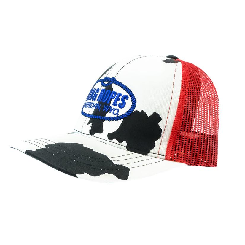  King Ropes Cow Print And Red Mesh Back Cap