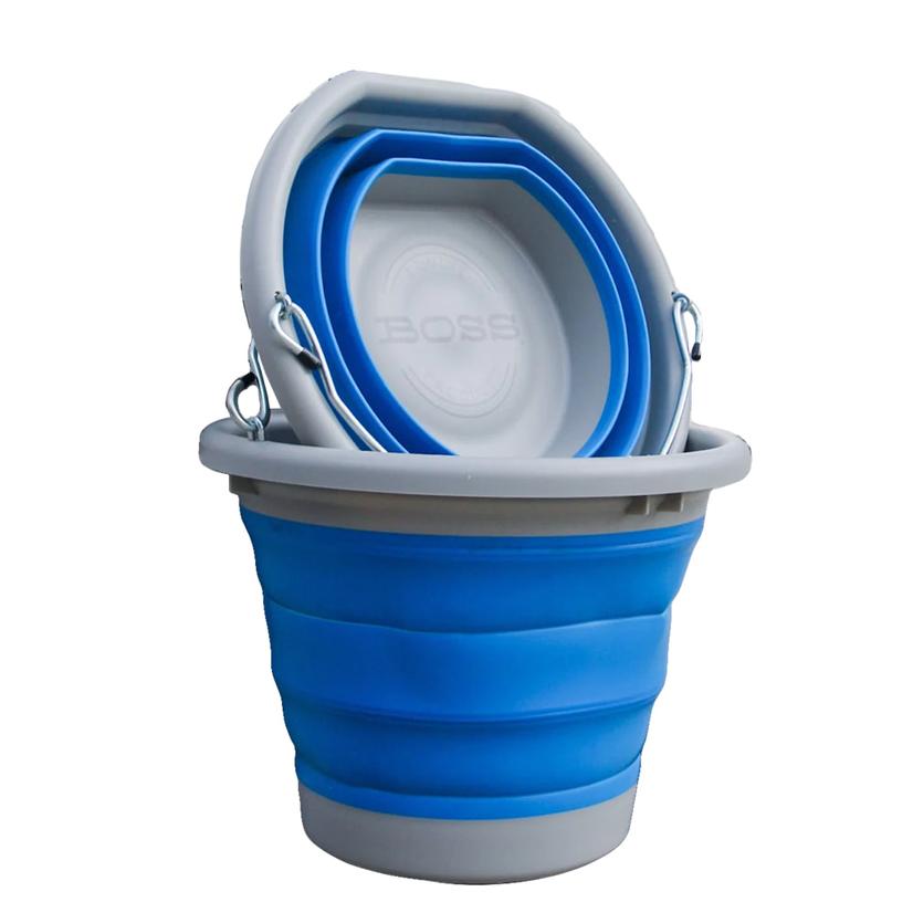 Boss Collapsible 5-Gallon Bucket BLUE/GREY