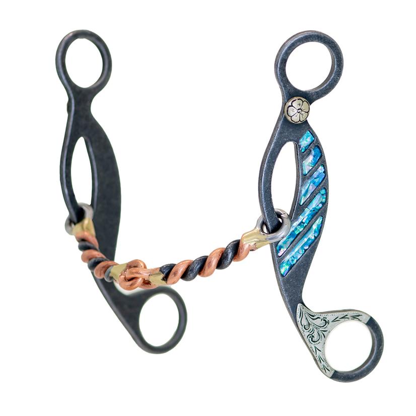  Partrade Cowboy Tack Turquoise Collection Snaffle Copper Twisted Gag Bit