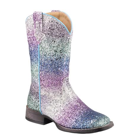 Roper Glitter Square Toe Girl's Boots