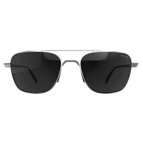 Bex Mach Matte Silver and Gray Sunglasses