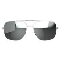 Bex Wing Matte Silver and Gray Sunglasses
