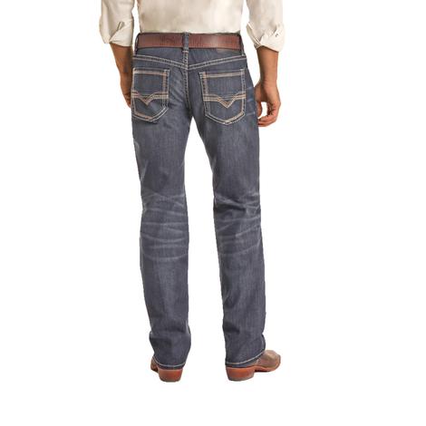 Rock And Roll Cowboy Pistol Stackable Bootcut Men's Jeans