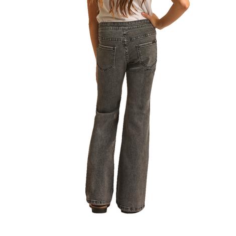 Rock And Roll Cowgirl Extra Stretch Flare Girl's Jeans 