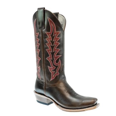 Macie Bean Brown Metallic Crazy Horse Women's Boots
