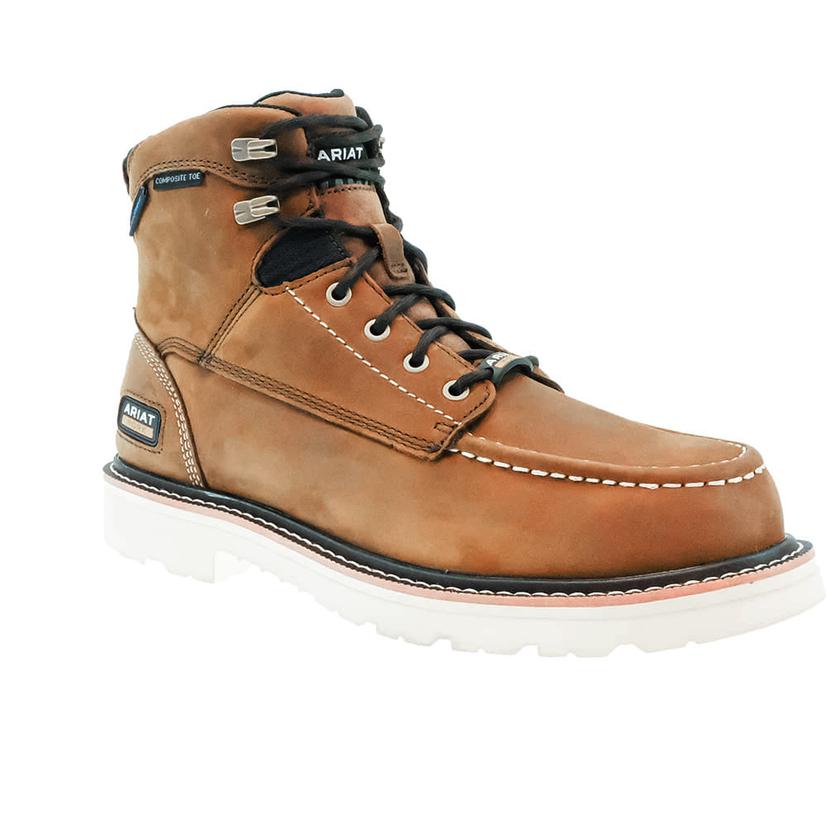  Ariat Rebar Lift6 H20 Distressed Brown Steel Toe Men's Boots