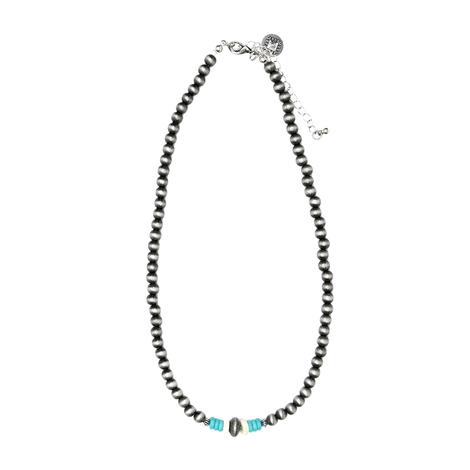West And Co Navajo Pearl With Accents Necklace 
