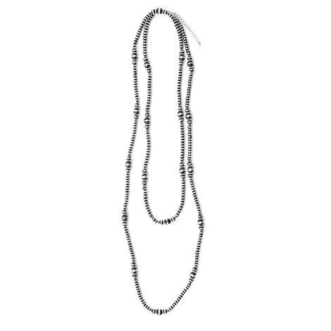 West And Co Black And Silver Rondell Bead Necklace 