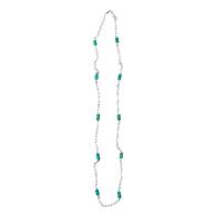 West And Co Multi Link With Turquoise Accents Necklace 