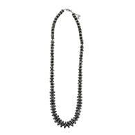 West And Co Faux Navajo Pearl and Black Disc Necklace